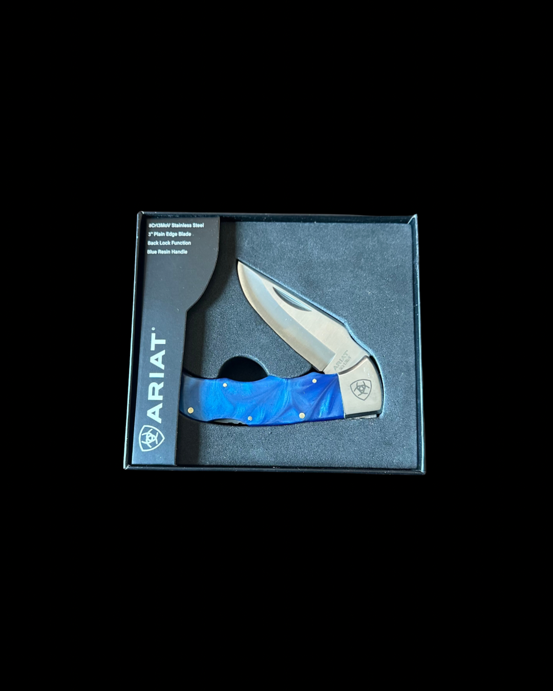 Ariat Folding Knife Smooth Blade Blue A710011027