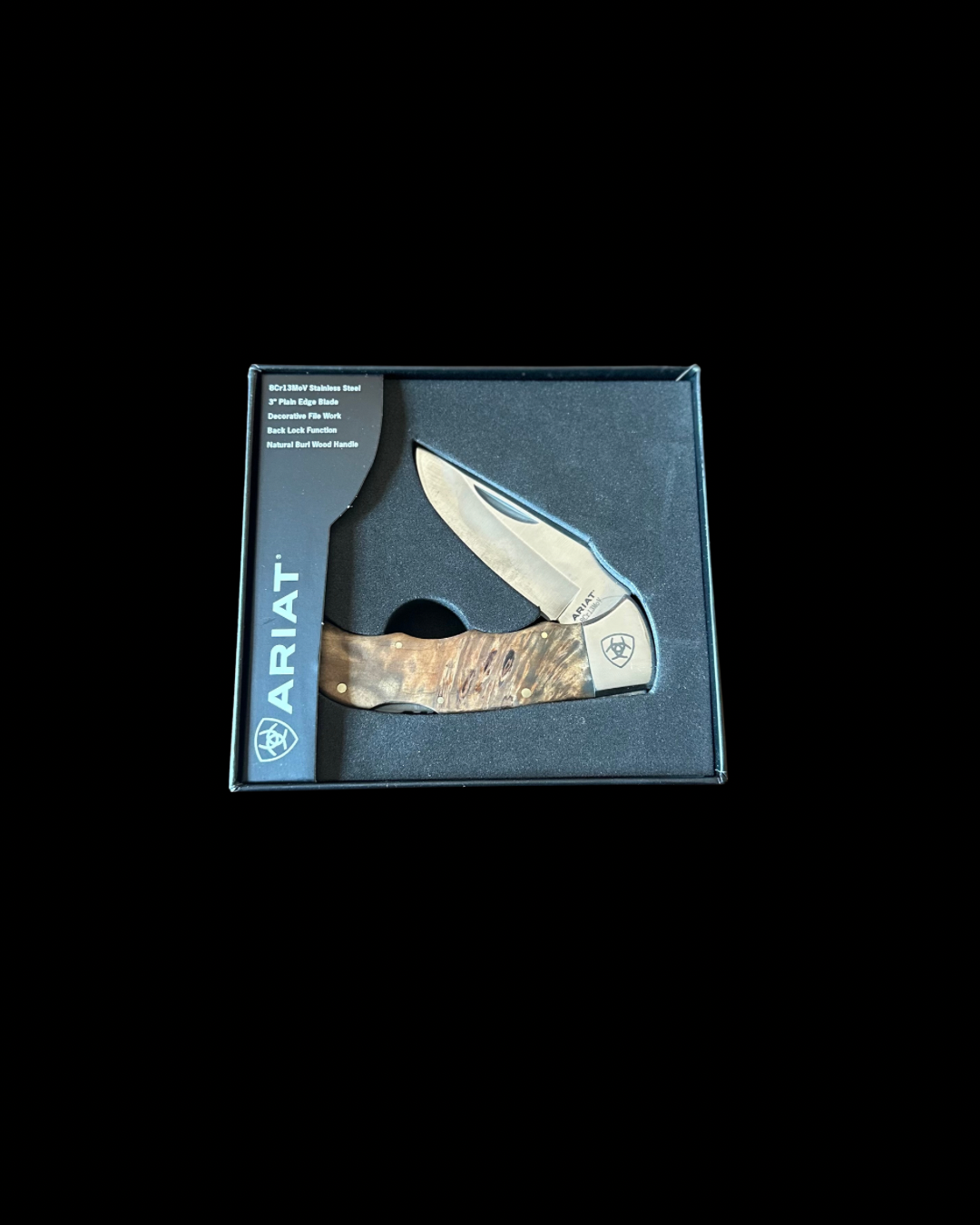 Ariat Folding Smooth Brown Knife A710011002