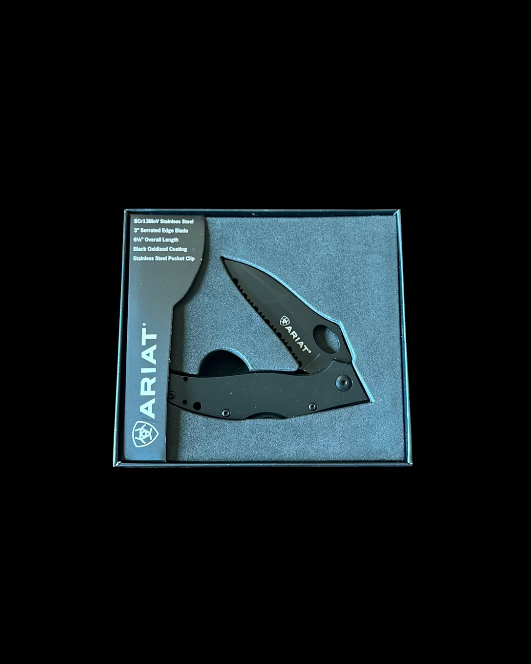 Ariat Folding Serrated Knife Black A710010101